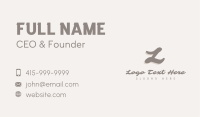 Neutral Beauty Lettermark Business Card Image Preview