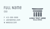 Silver Greek Pillar Business Card Image Preview