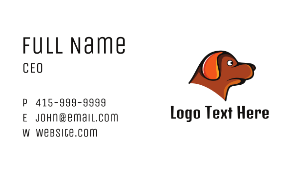 Brown Dachshund Business Card Design Image Preview