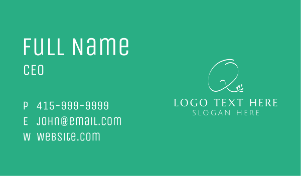 Floral Letter Q Business Card Design Image Preview