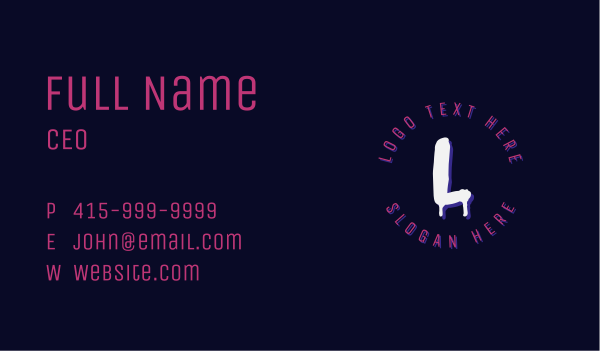 Graffiti Drip Lettermark Business Card Design Image Preview