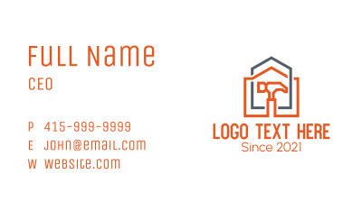 Home Builder Hammer Business Card Image Preview