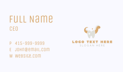 Dinosaur Tooth Orthodontist Business Card Image Preview