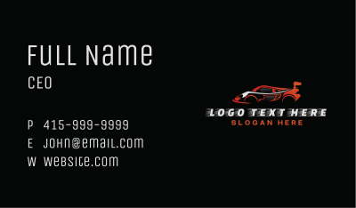 Red Racing Sports Car Business Card Image Preview