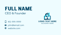 Blue Hexagon House Business Card Image Preview