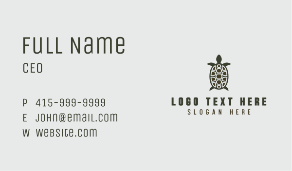 Sea Turtle Wildlife Business Card Design Image Preview