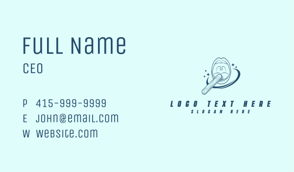 Dental Tongue Depressor Business Card Design Image Preview