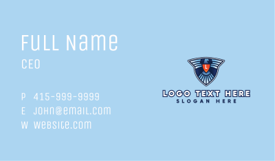 Metallic Eagle Emblem Lettermark Business Card Image Preview
