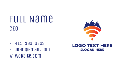 Mountain Wi-Fi Business Card Image Preview