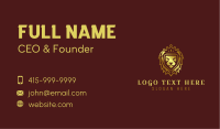 Gold Shield Lion Royalty Business Card Image Preview