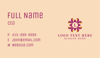 Elegant Floral Lettermark Business Card Image Preview