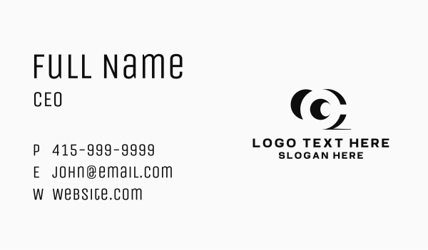 Optical Lens Vision  Business Card Design Image Preview