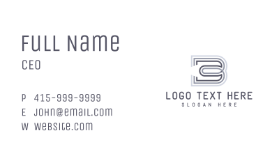 Professional Business Agency Letter B Business Card Image Preview