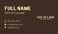 Yellow Masculine Wordmark Business Card Image Preview