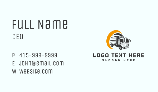 Logistics Truck Delivery Business Card Design Image Preview