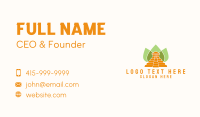 Ancient Temple Leaves Business Card Design
