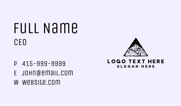 Mountain Summit Outdoor Business Card Design Image Preview