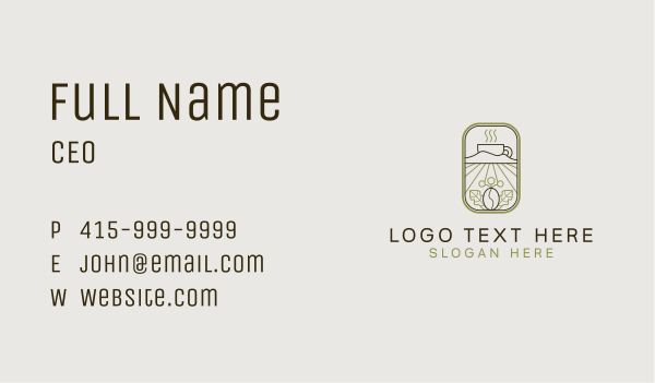 Coffee Nature Agriculture Business Card Design Image Preview
