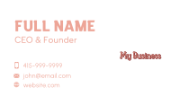 Generic Kiddie Wordmark Business Card Image Preview