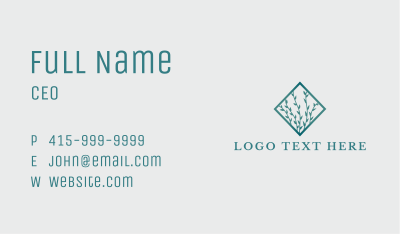 Organic Herbal Leaves Business Card Image Preview