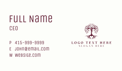 Environmental Woman Tree Planting Business Card Image Preview