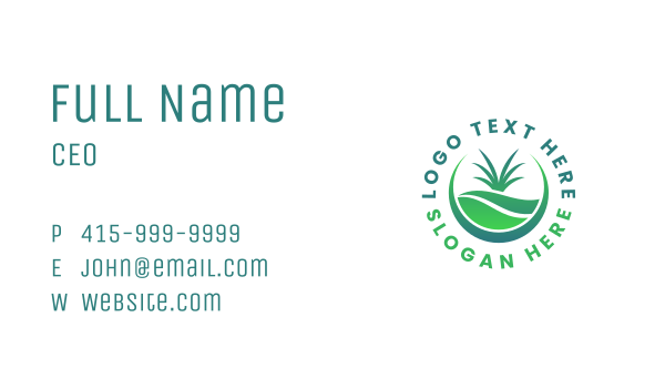 Grass Natural Landscaping Business Card Design