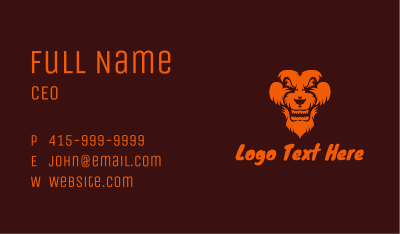 Jungle Lion Animal  Business Card Image Preview