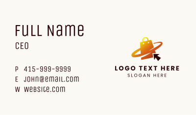 Online Shopping Orbit Business Card Image Preview