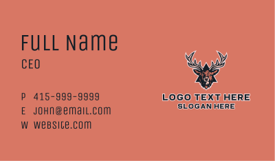 Stag Deer Mascot Business Card Image Preview