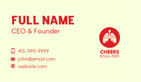 Red Respiratory Lungs Business Card Image Preview