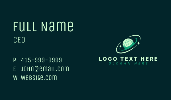 Planet Golf Ball Business Card Design Image Preview