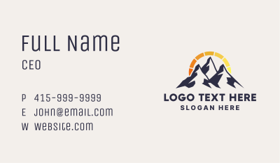 Natural Energy Mountain Business Card Image Preview