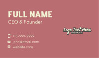 Retro Comic Wordmark Business Card Image Preview