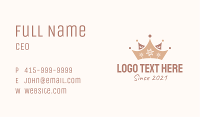 Royal Flower Crown  Business Card Image Preview