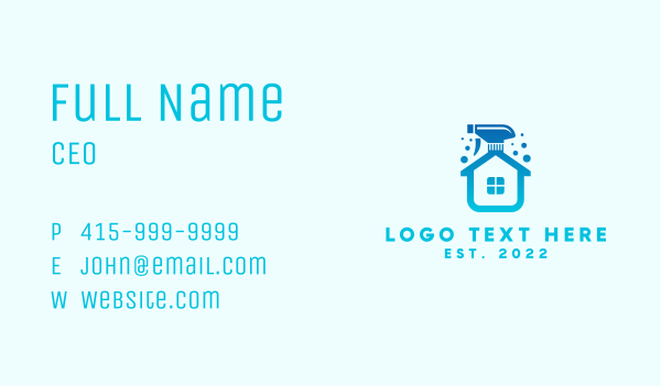 Home Cleaning Sanitation Spray Business Card Design Image Preview
