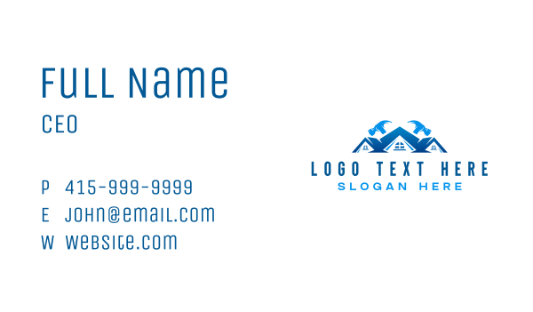 Repair Hammer Carpenter Business Card Design Image Preview