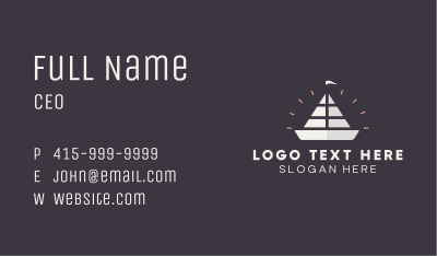 Sailing Sailboat Ship  Business Card Image Preview