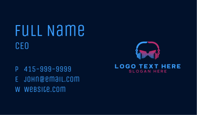 DJ Headphone Music Business Card Image Preview