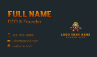 Casino Flaming Skull Business Card Image Preview