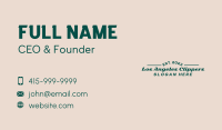 Casual Script Wordmark Business Card Image Preview