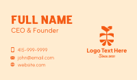 Orange Tulip Flower Business Card Design