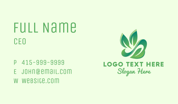 Eco Forest Leaf Business Card Design Image Preview