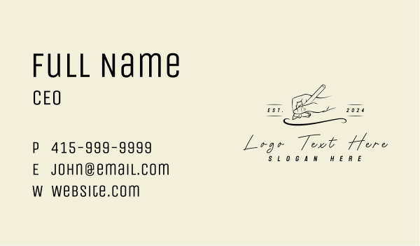 Notary Hand Pen Business Card Design Image Preview