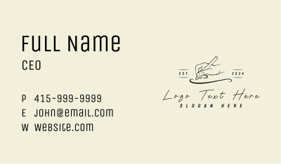 Notary Hand Pen Business Card Image Preview