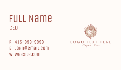 Astrological Fortune Telling Eye Business Card Image Preview