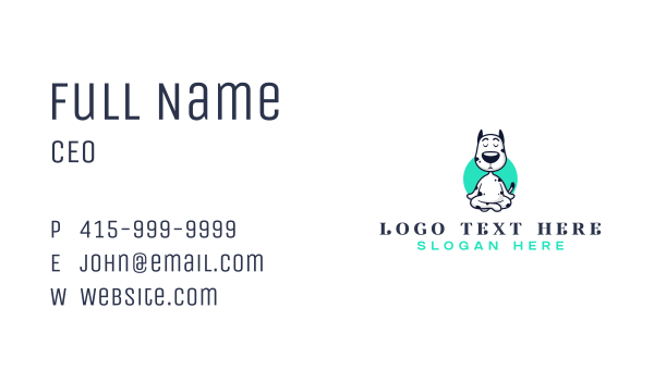 Yoga Pet Dog  Business Card Design Image Preview