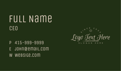 Elegant Handwritten Wordmark Business Card Image Preview