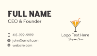 Orange Martini Juice  Business Card Image Preview