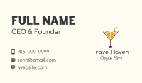 Orange Martini Juice  Business Card Image Preview