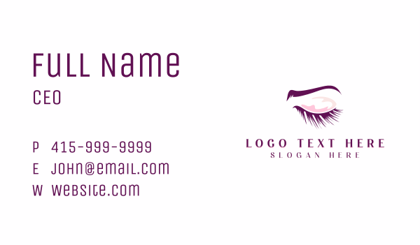 Beauty Eyelash Cosmetics Business Card Design Image Preview